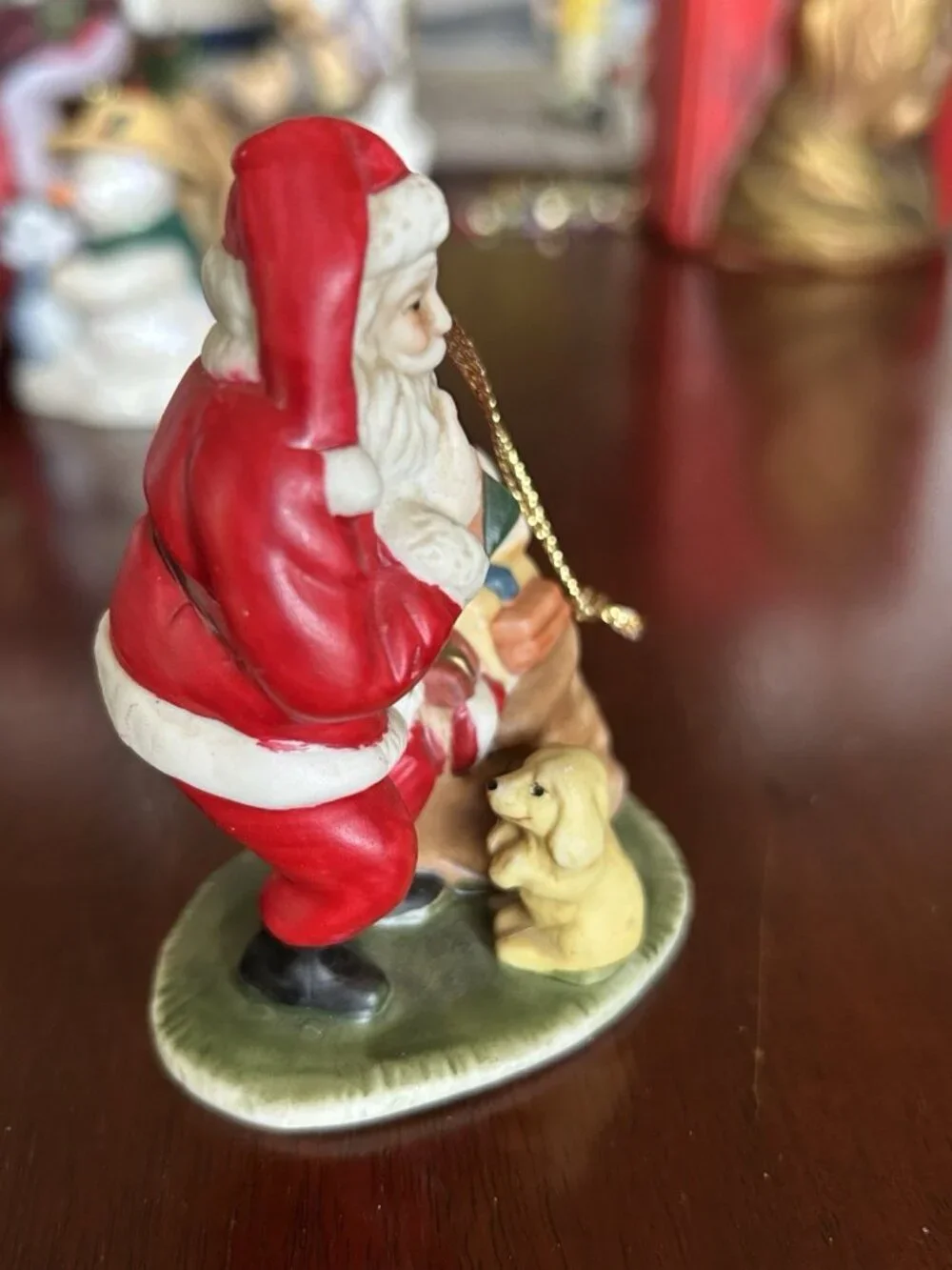 Hallmark Christmas Ornament Santa And Cute Puppy 2004